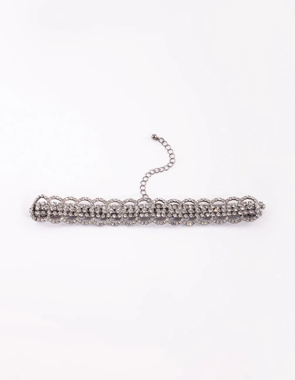 Gunmetal Diamante Choker