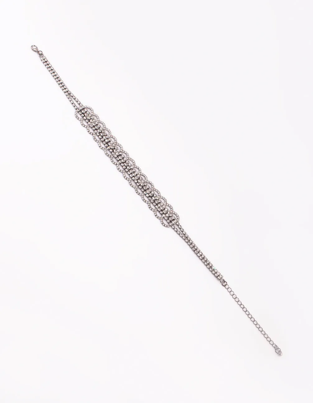 Gunmetal Diamante Choker