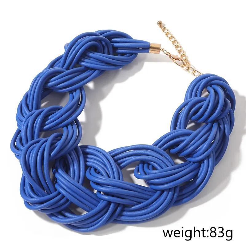 Handmade Necklace Gothic Necklaces with Unique Silicone Rubber Rope Chain