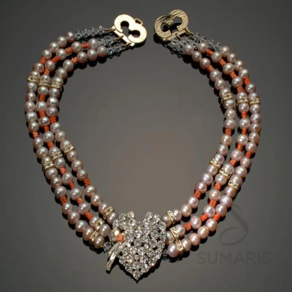 HEART-A-FLUTTER OOAK STATEMENT NECKLACE