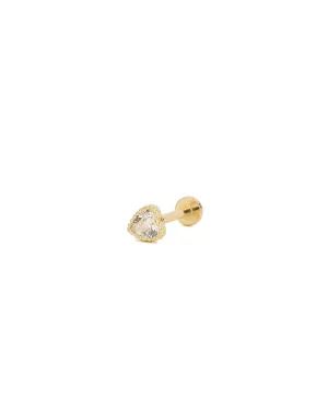 Heart CZ Cartilage Stud