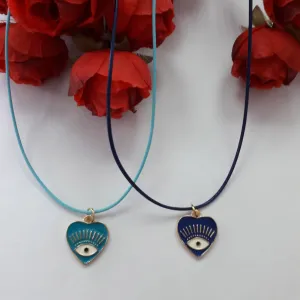 Heart Evil Eye Necklaces
