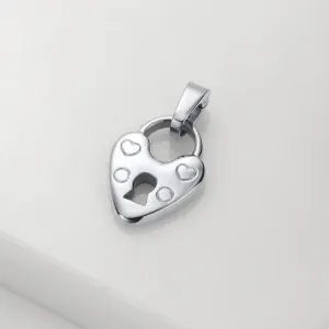Heart Locket Charm - Silver