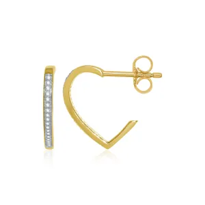 Heart Of Gold Diamond Earrings