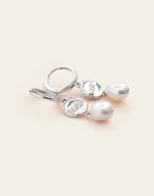 High Country W&P pearl Huggies - Stirling silver