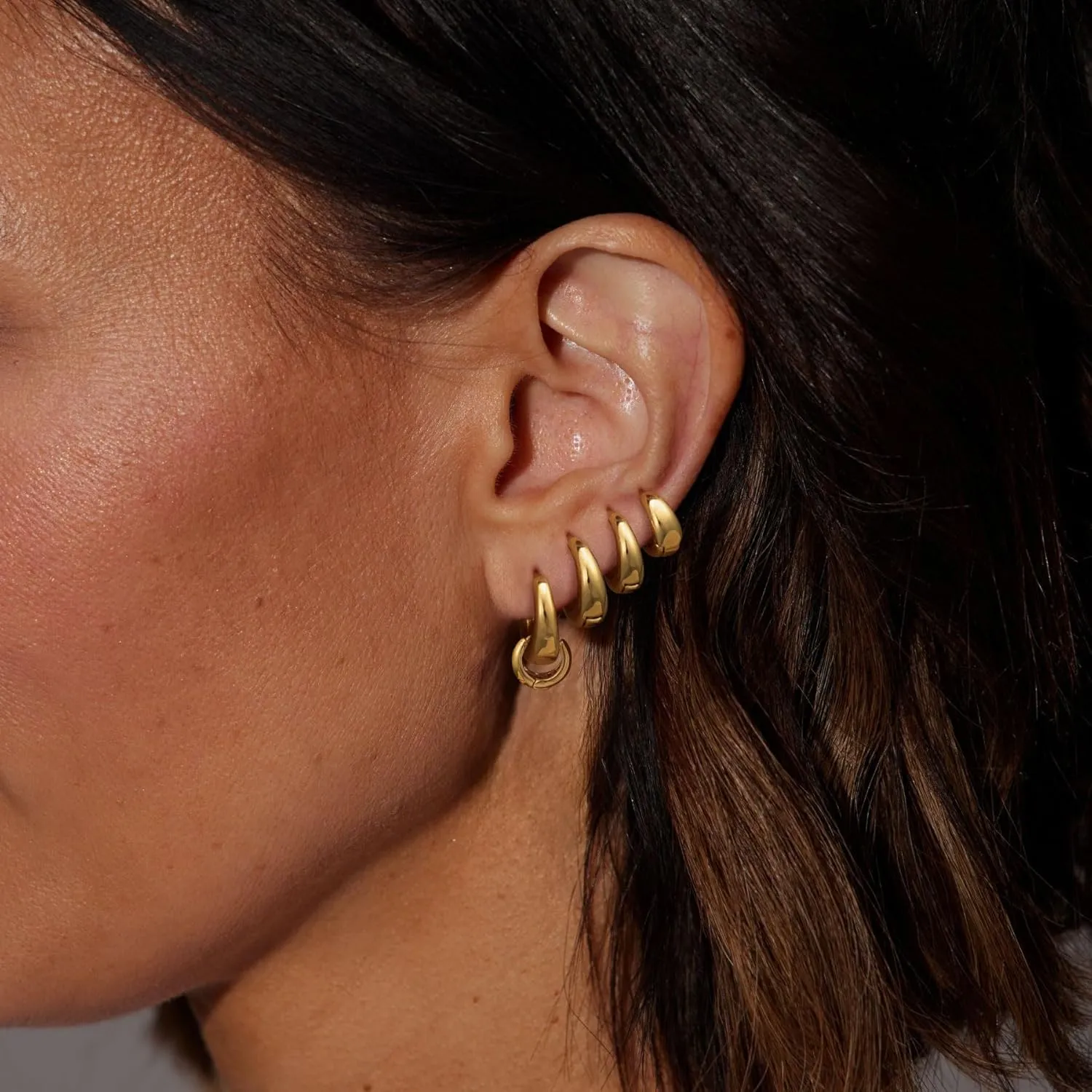 Hoop Earrings for Women 14K Gold Plated/Silver Hoops Simple Gold Knot Huggie Small Hoop Earrings Set Trendy Gold Hoops Everyday Wear Gold Earrings for Women Jewelry