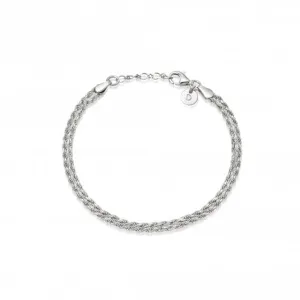 Isla Double Rope Sterling Silver Bracelet SBR01_SLV