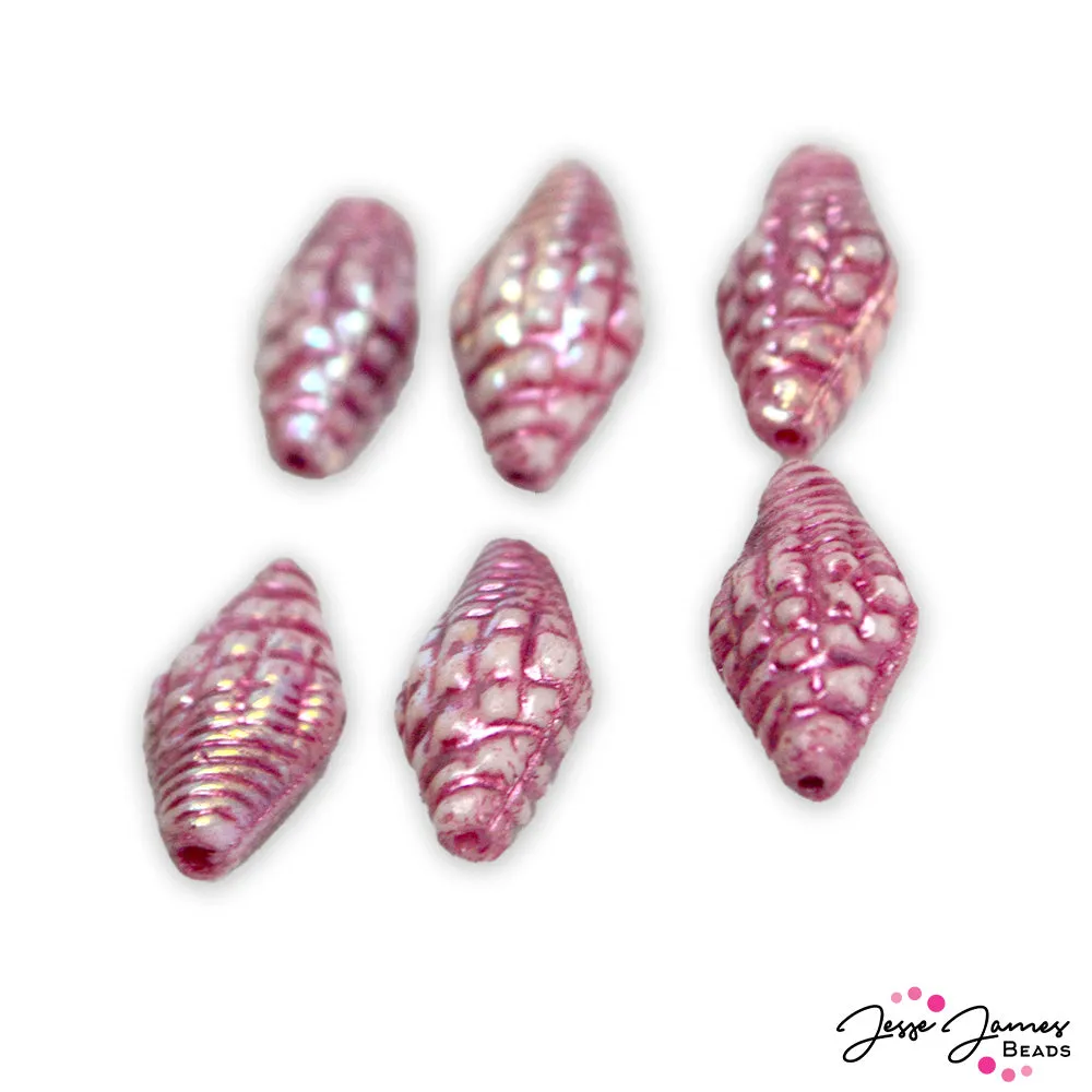 JohnBead Pink Spiral Seashells