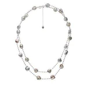 Keshi Pearl Sparkle Necklace