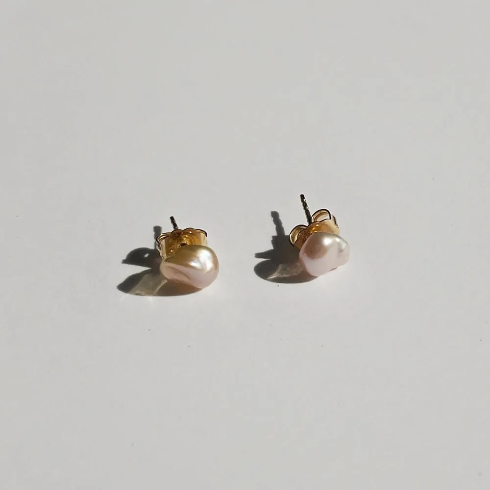 Keshi Pearl Studs