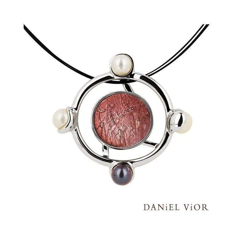 Lunari Onyx And Pearl Enamel Necklaces - 766612