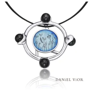 Lunari Onyx And Pearl Enamel Necklaces - 766612