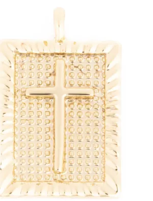 Luxe Cross Tag Charm