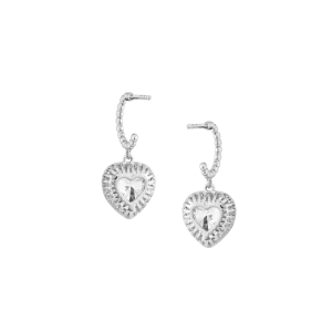 Montana Women's Silversmiths Queen Crystal Hearts Earrings