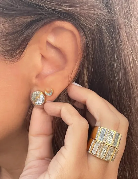 Neoma 14k Gold Vermeil Stud Earrings