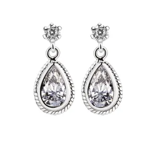 Newbridge Silver ER403C Earrings Clear Stone