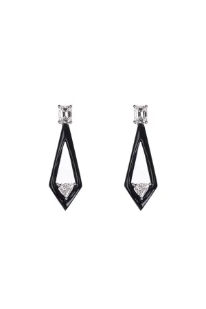 Oui Rhombus Earrings Emerald Cut