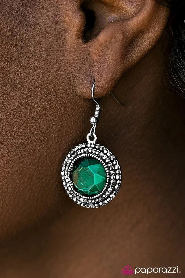 Paparazzi Earring ~ Slay Your Own Dragons - Green