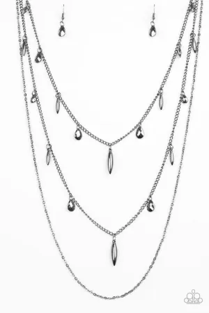 Paparazzi Necklace ~ Bravo Bravado - Black