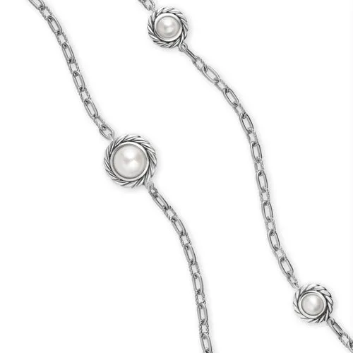 Pearl Classics Station Chain Necklace in Sterling Silver, 3mm, 36"