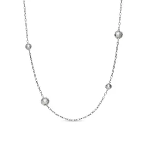 Pearl Classics Station Chain Necklace in Sterling Silver, 3mm, 36"