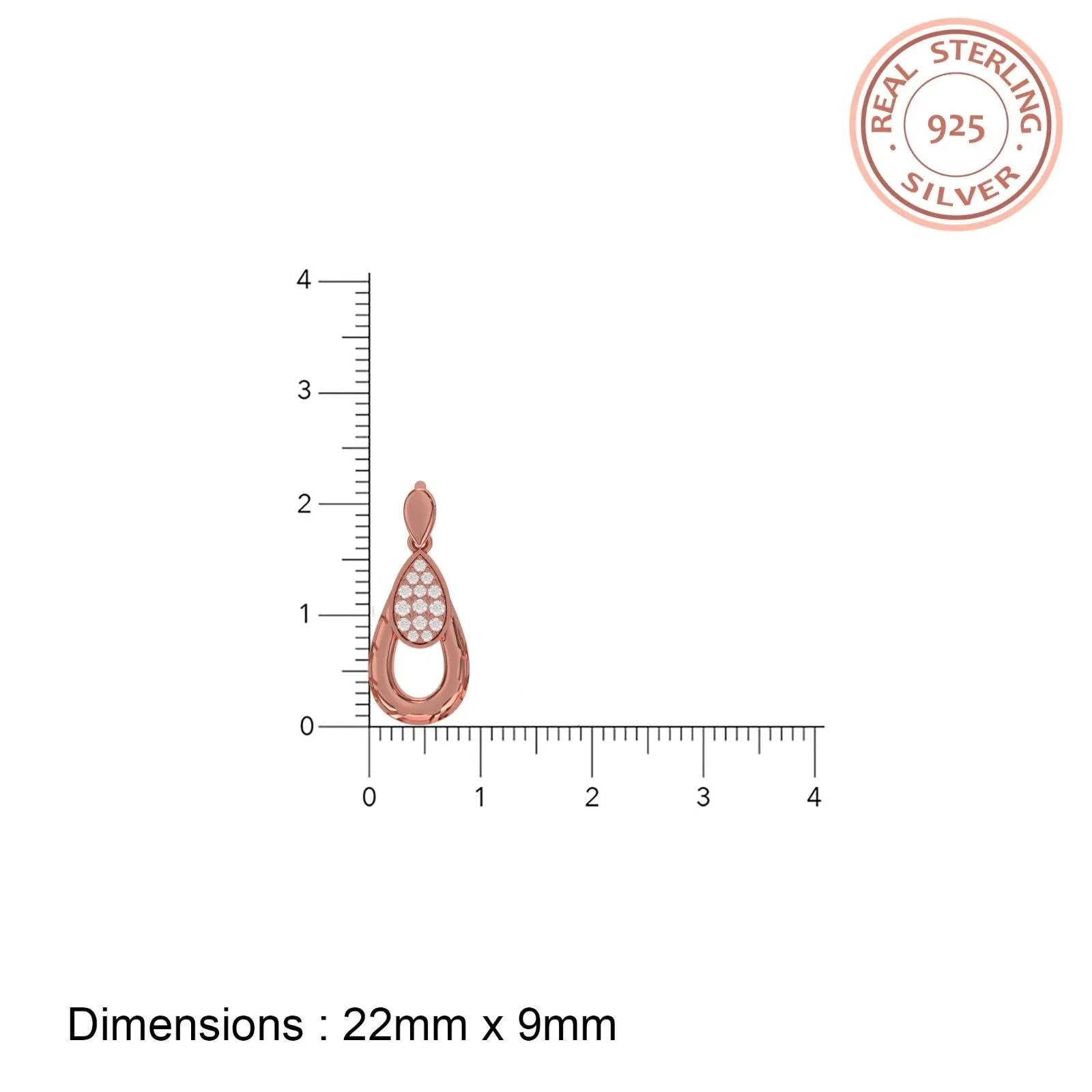 Rose Gold Teardrop Earrings