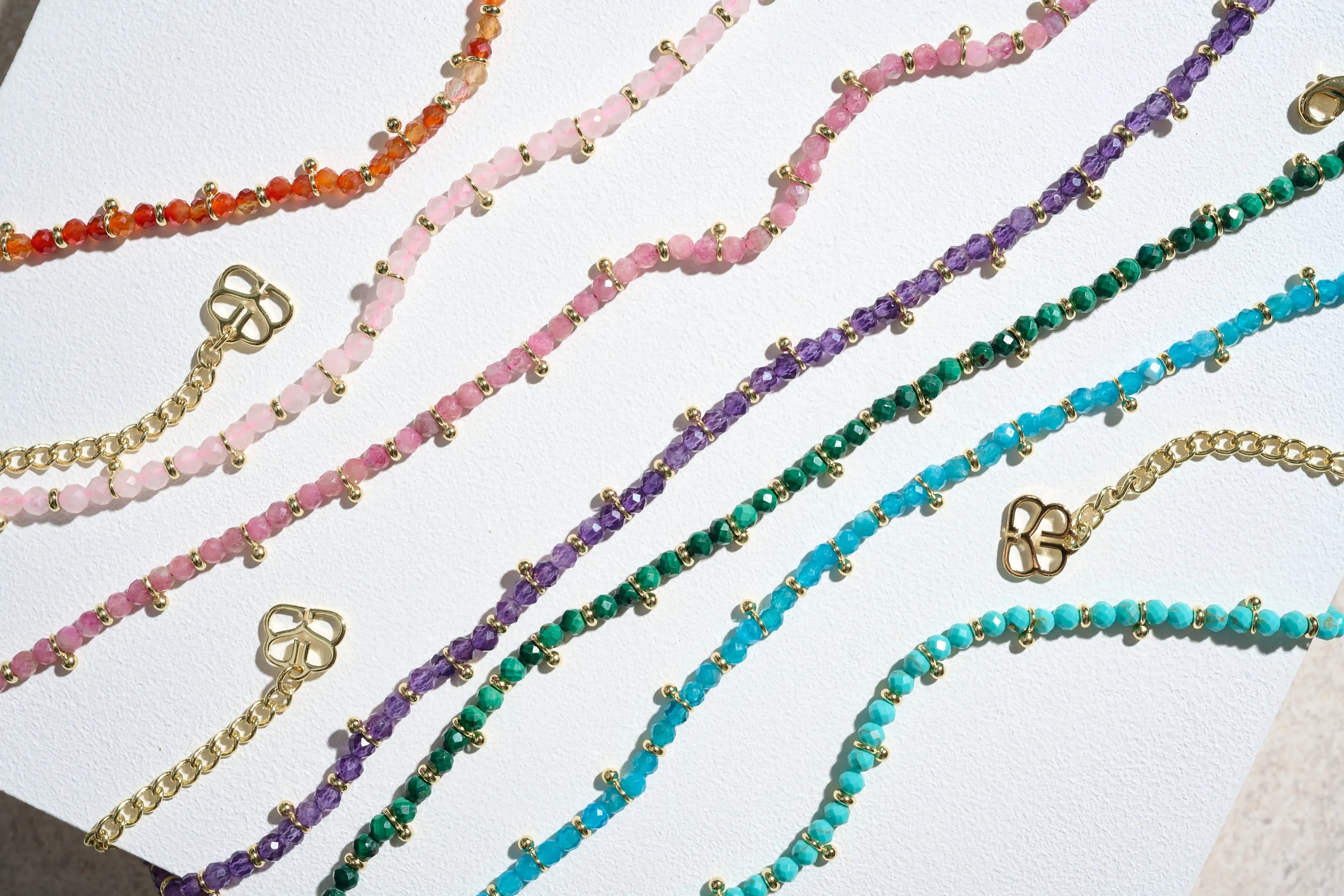 Salus Pink Tourmaline Gemstone Gold Necklace