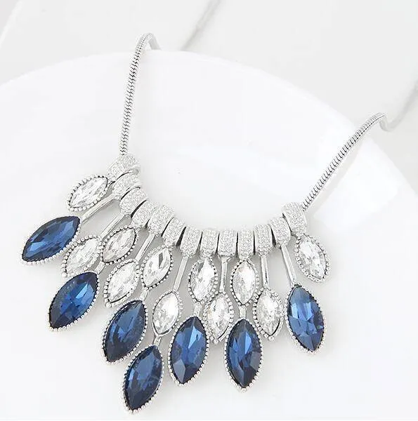 Sapphire Falls Blue Cocktail Necklace