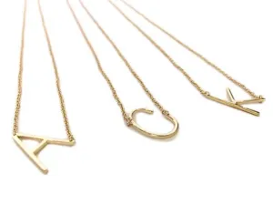 Sideways Initial Necklace