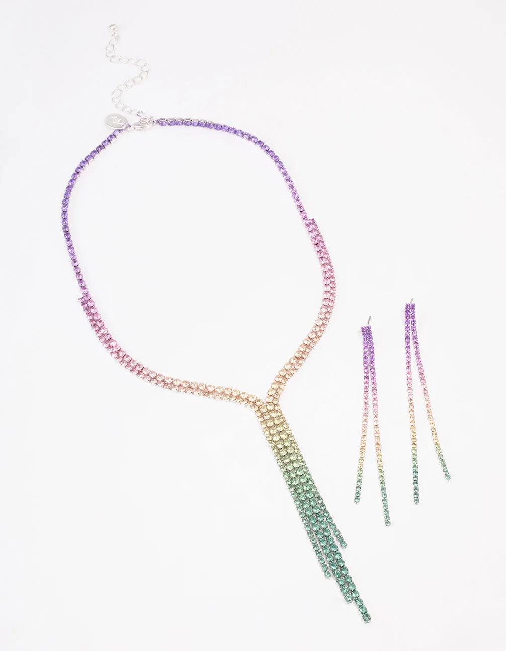Silver Statement Diamante Jewellery Set