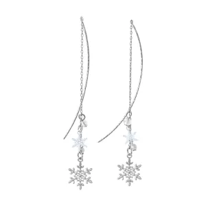 Snowflake Wire Through Earrings