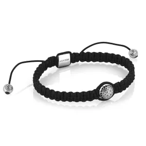 Solitaire Macrame Bracelet - Solid Silver