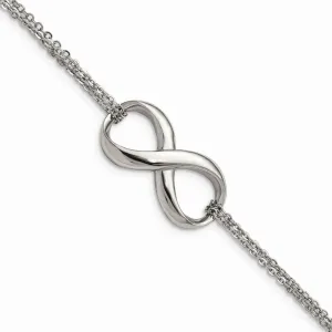 Stainless Steel Polished Infinity Symbol Bracelet
