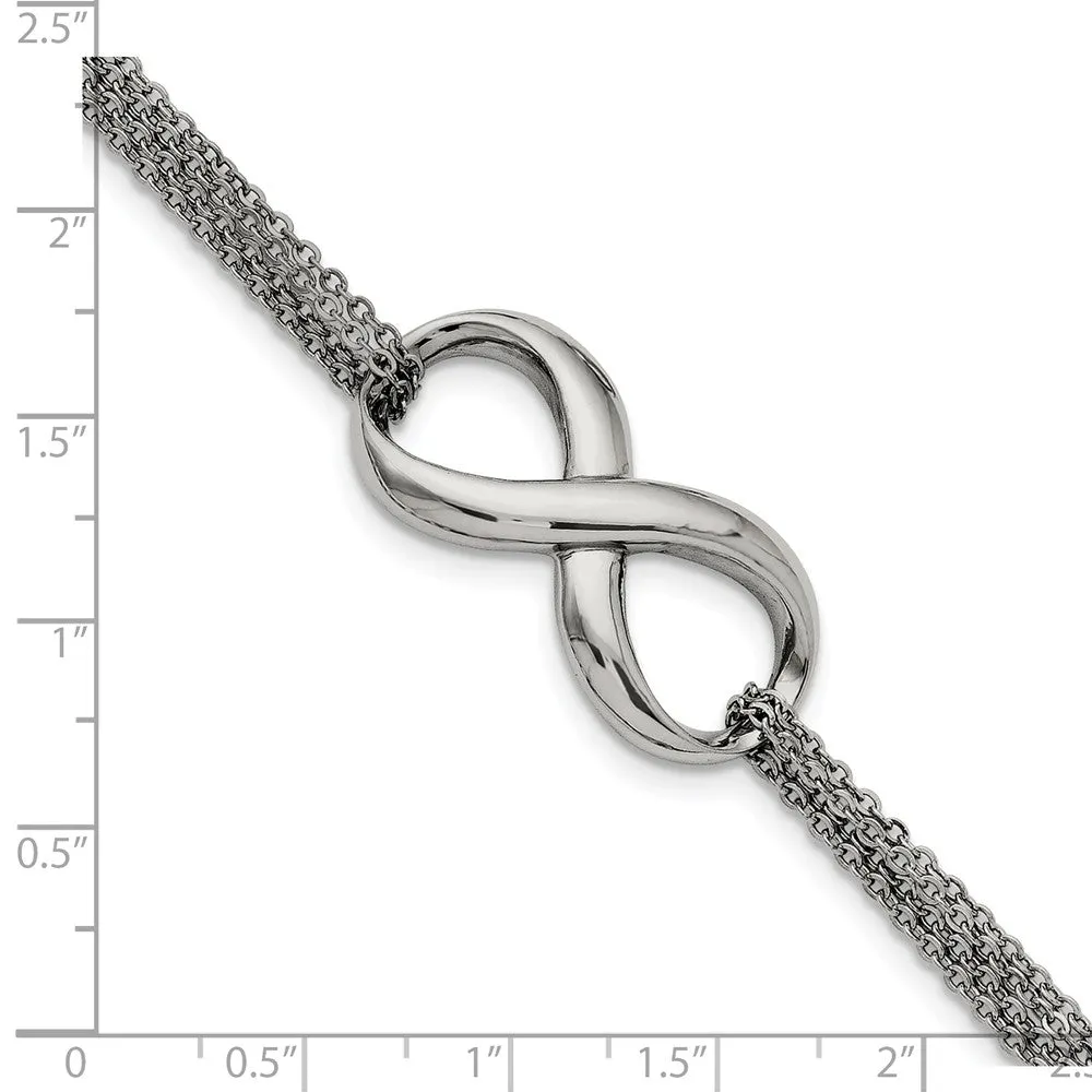 Stainless Steel Polished Infinity Symbol Bracelet
