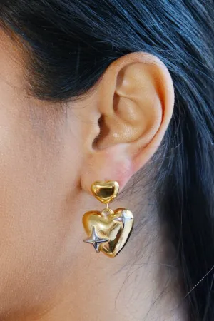 Star in Heart Statement Earring