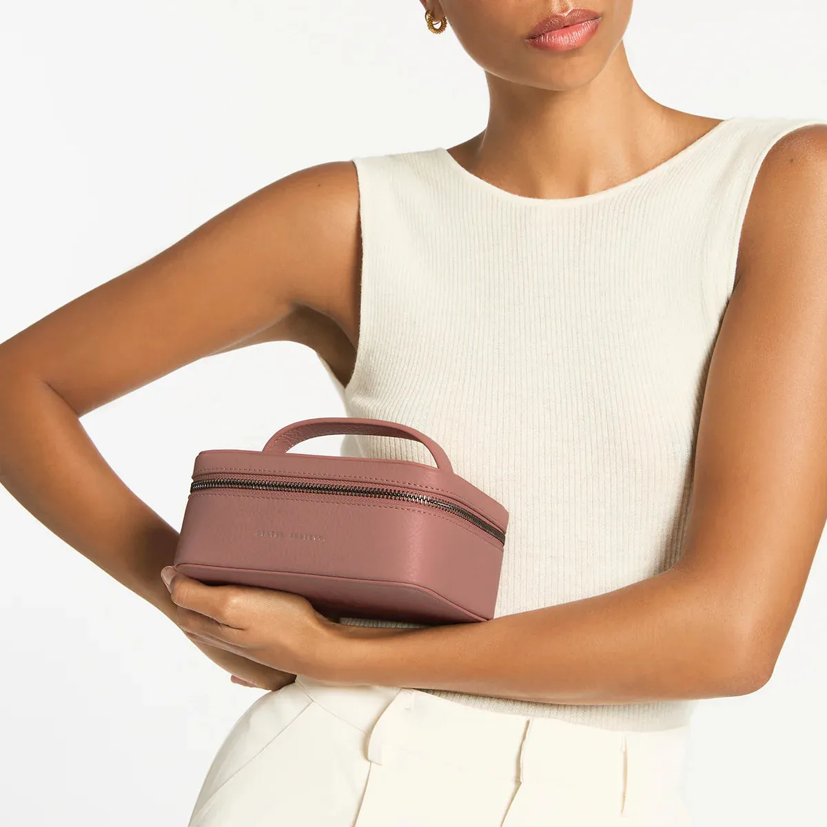 Status Anxiety 'Shining Armour' Jewellery Case - Dusty Rose