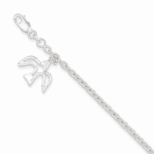 Sterling Silver Dove Charm Bracelet