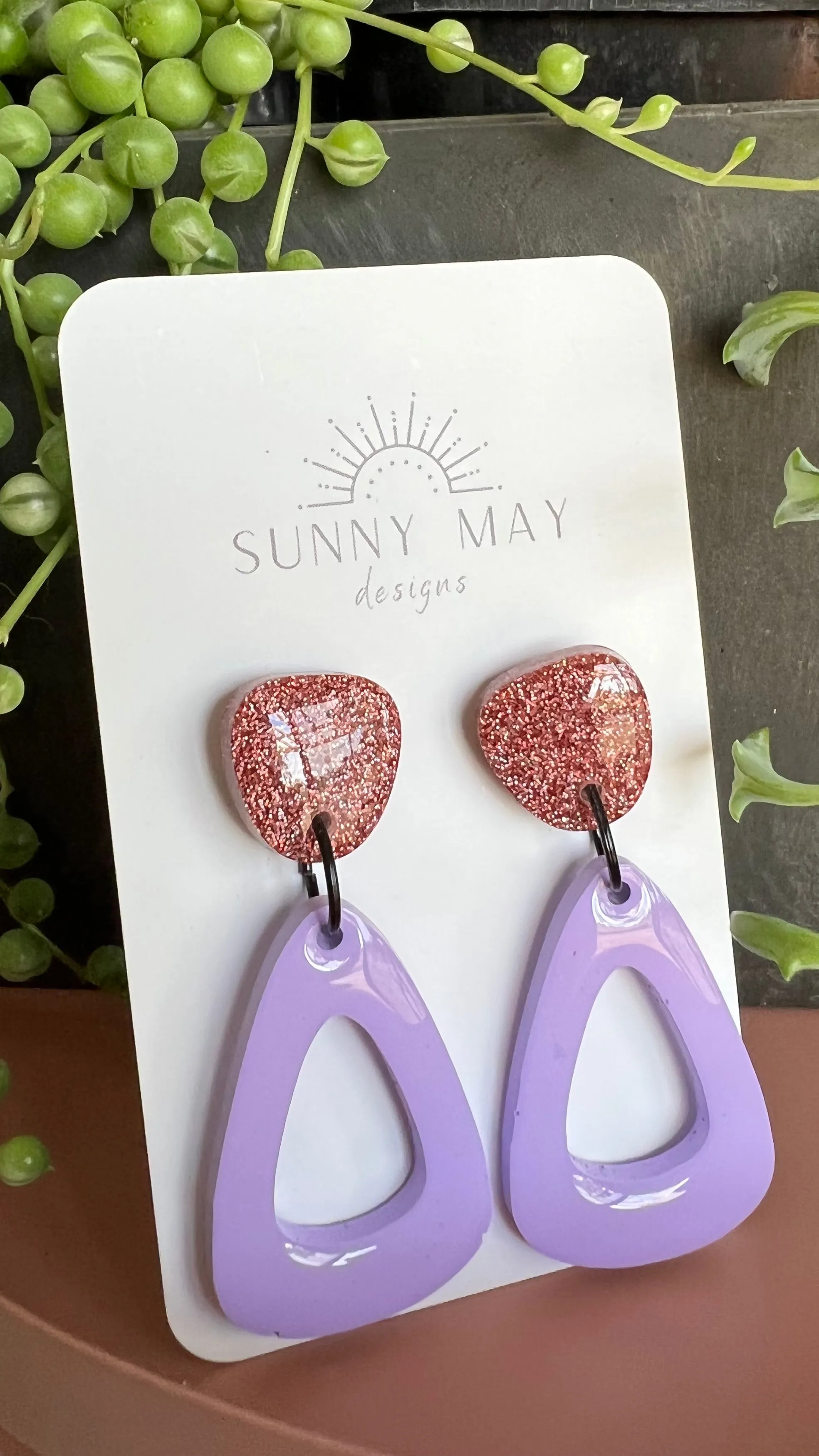 Sunny May Bold Tear Drop Earrings - Coral