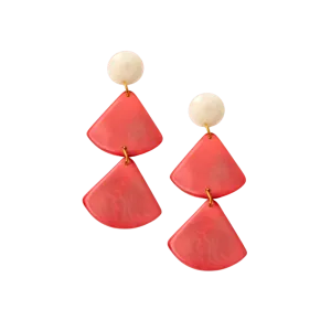 Tagua Women's Maeve Coral Ivory Earrings