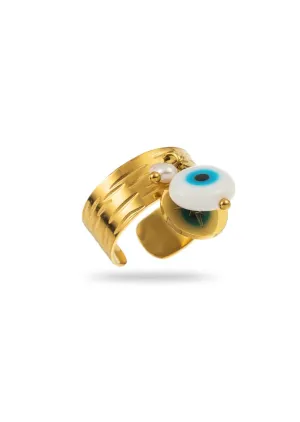 Tassel Charm Ring with Eye