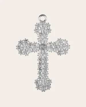 The Kourtney cross pendant - white