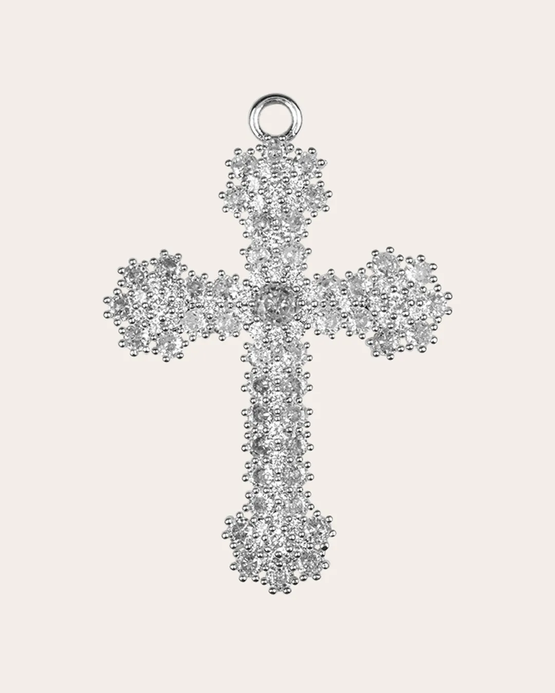 The Kourtney cross pendant - white