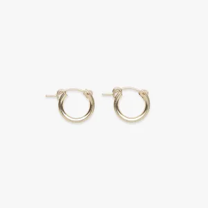 Thick earring with clasp gold filled