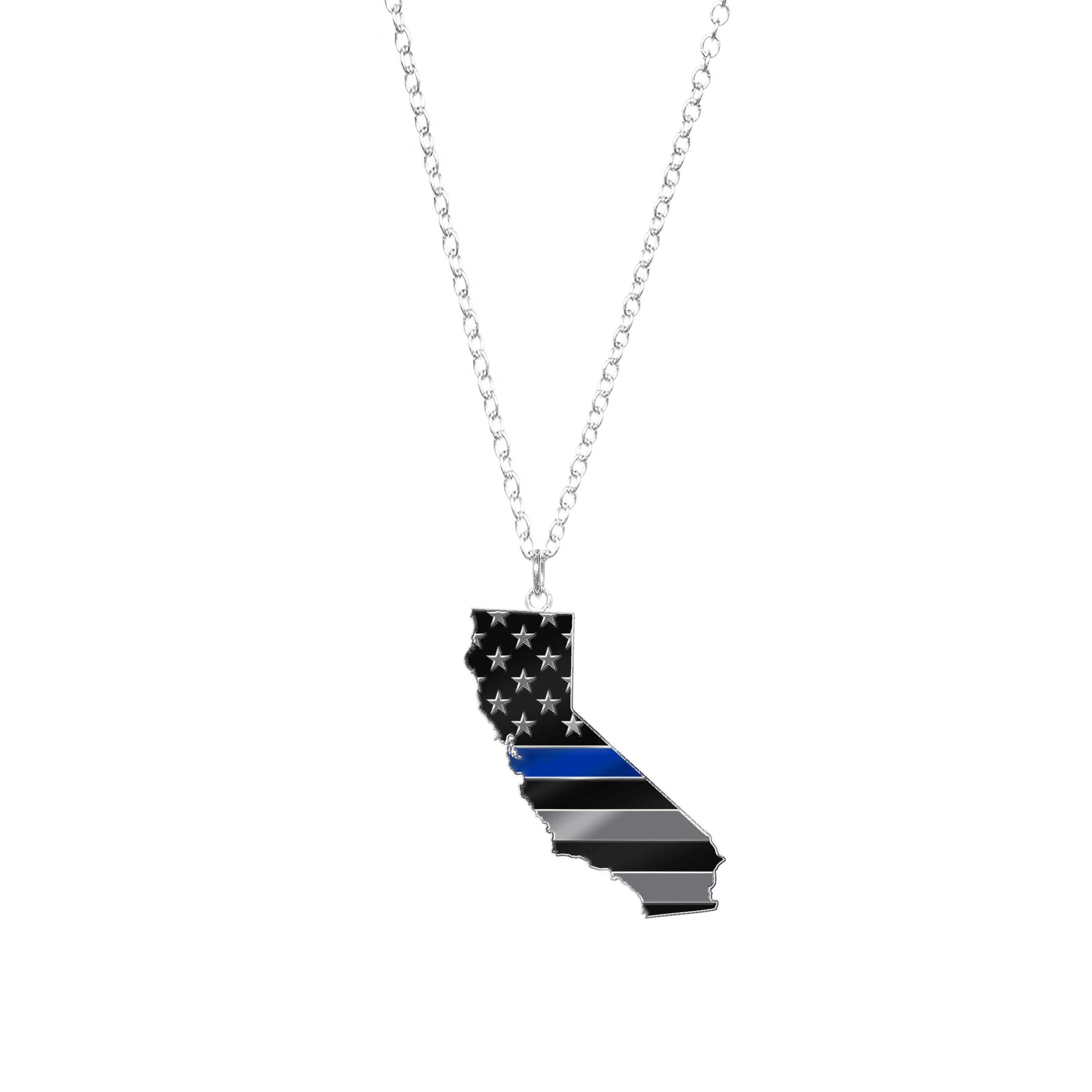Thin Blue Line State Necklace - Thin Blue Line USA