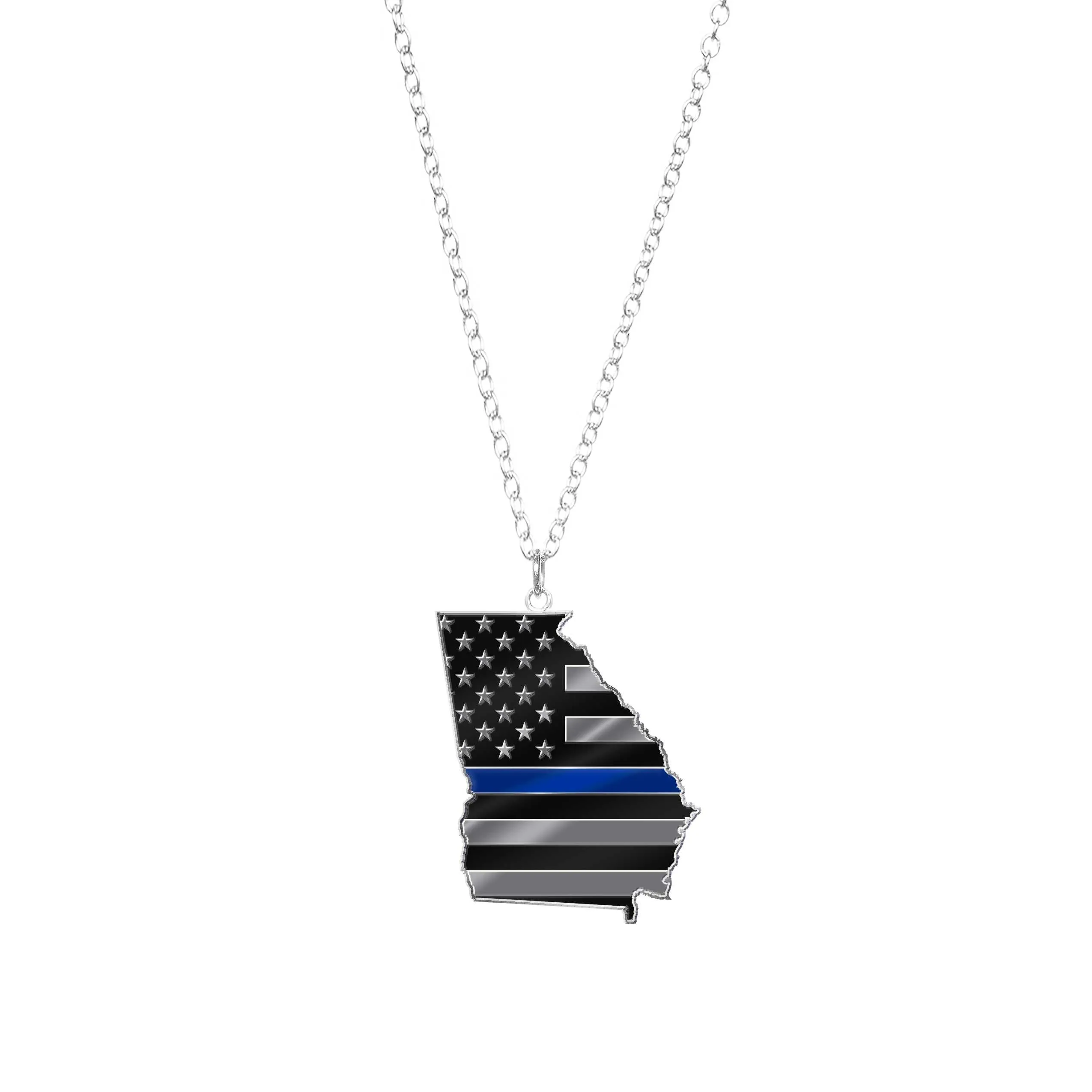 Thin Blue Line State Necklace - Thin Blue Line USA