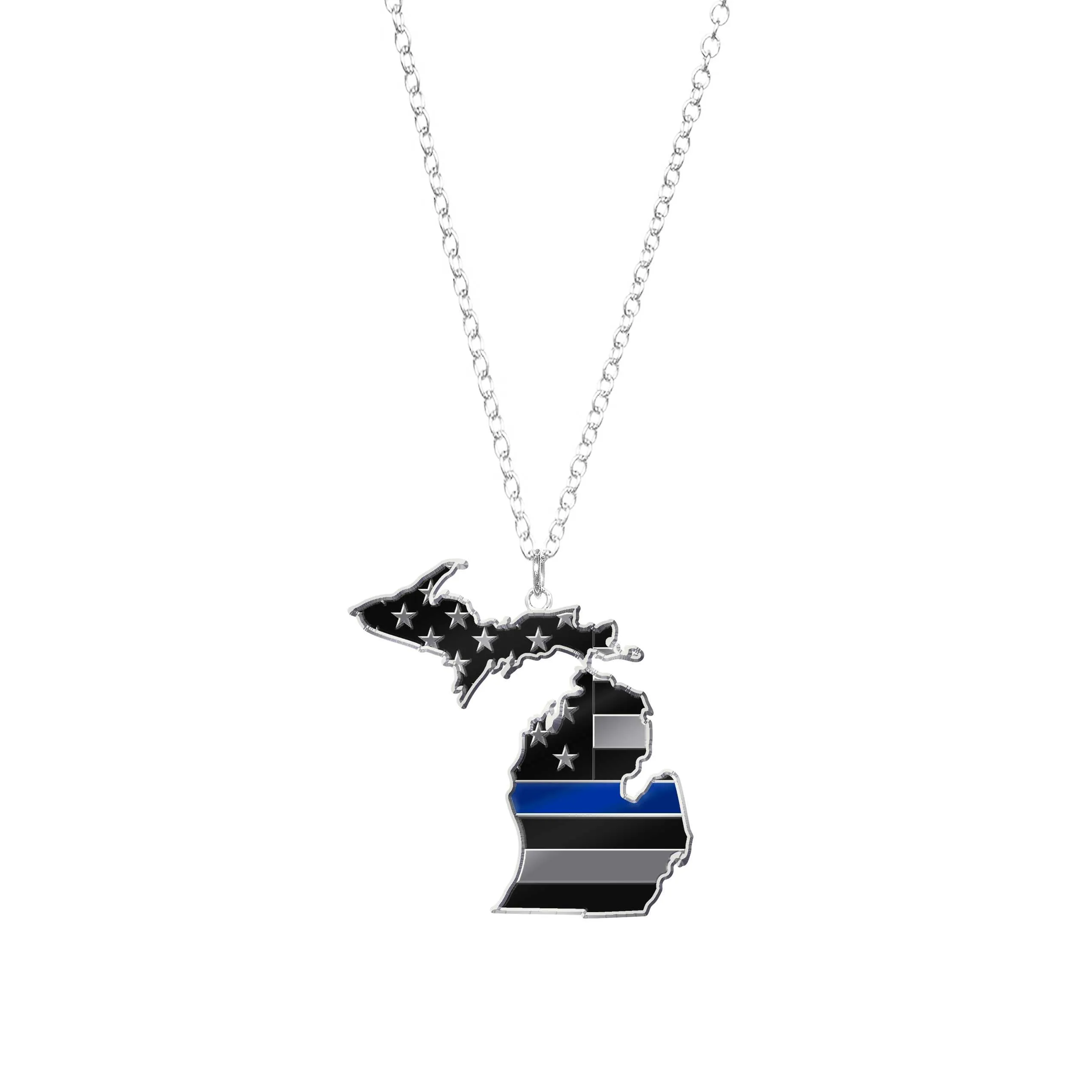 Thin Blue Line State Necklace - Thin Blue Line USA