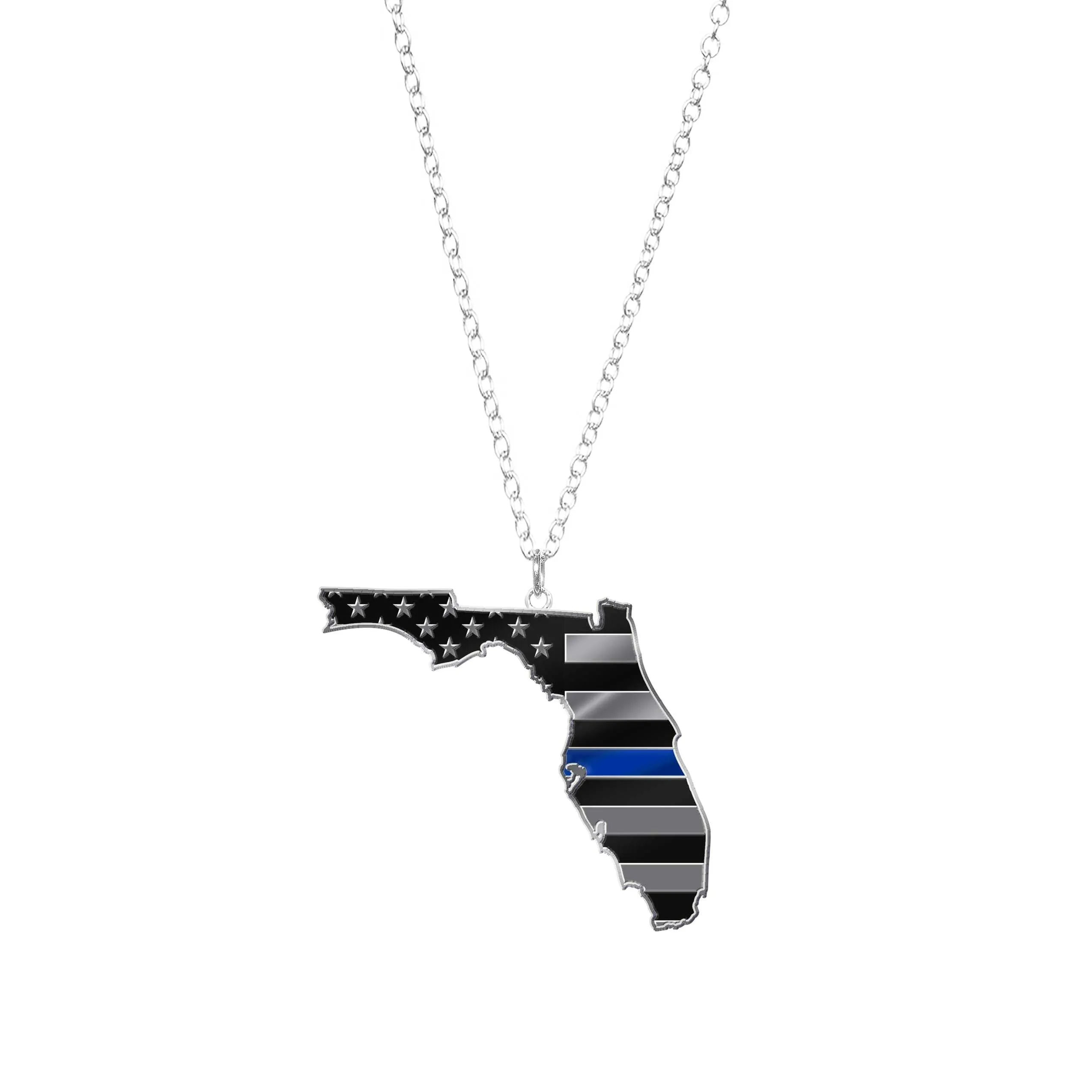 Thin Blue Line State Necklace - Thin Blue Line USA