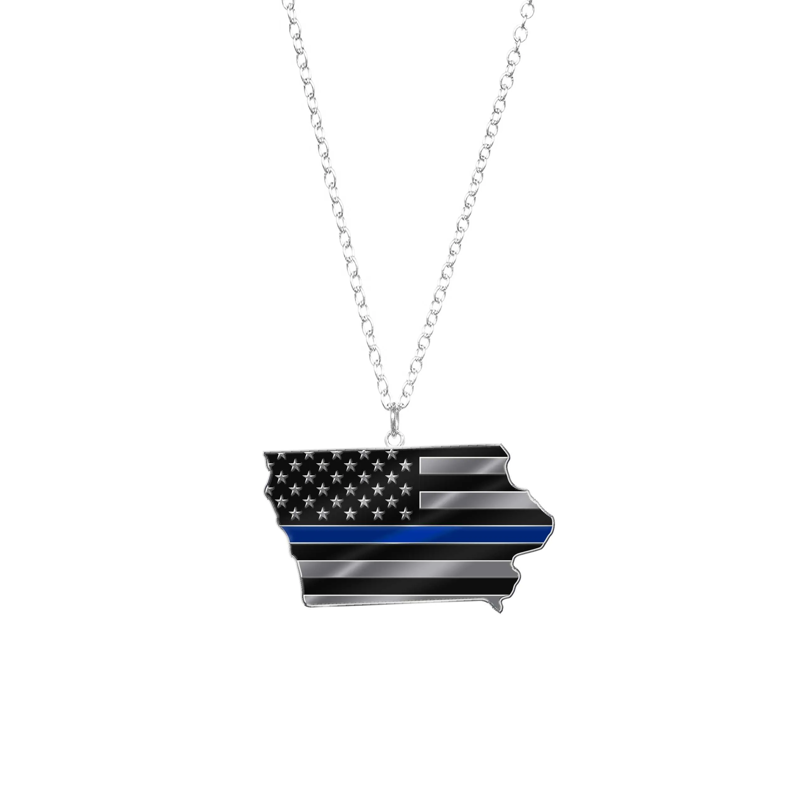 Thin Blue Line State Necklace - Thin Blue Line USA