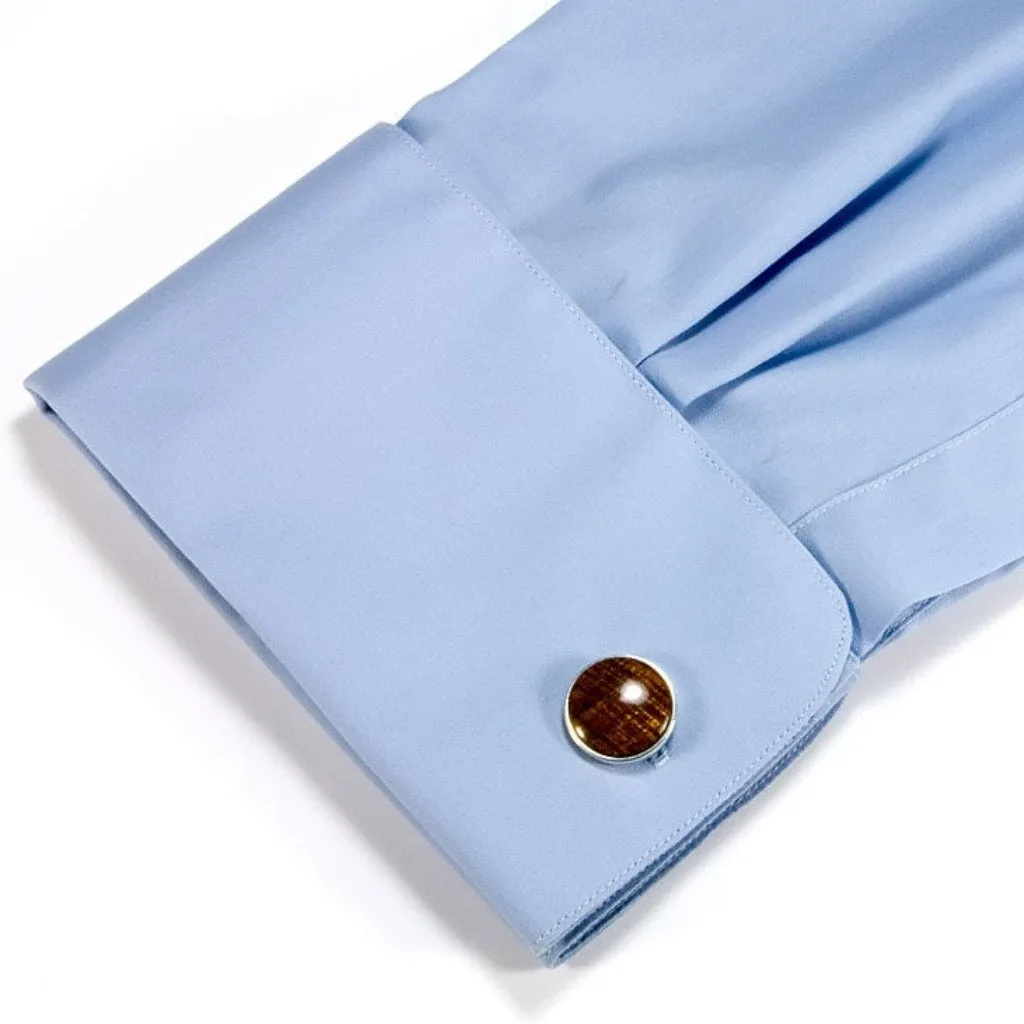 Tiger Eye Sterling Silver Cufflinks