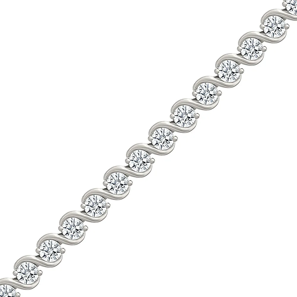 Twinkling Tapestry Diamond Spiral Bracelet